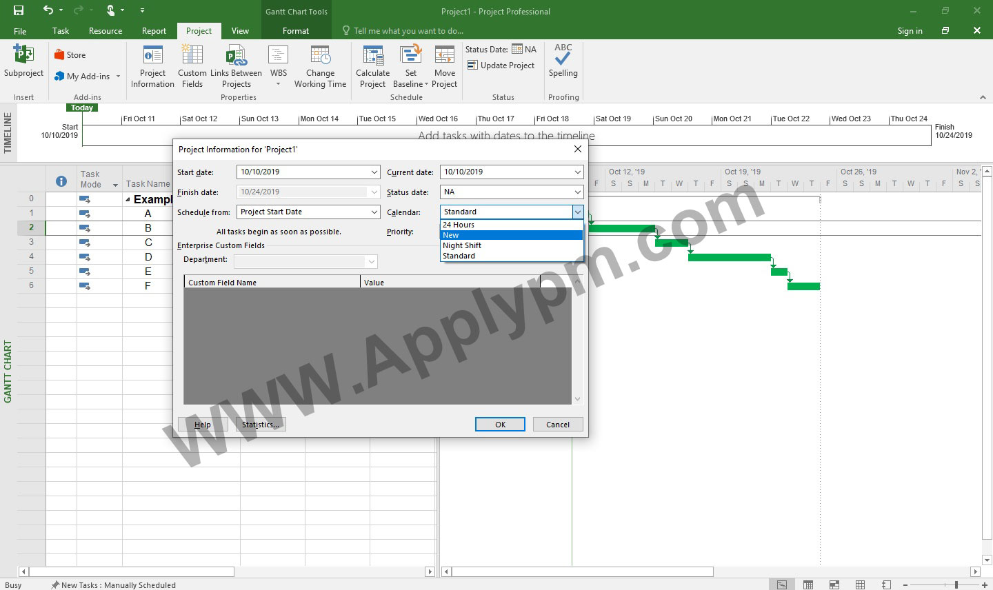 رفع مشکل مربوط به زمان فعالیت ها، پروژه و تقویم در MS Project
